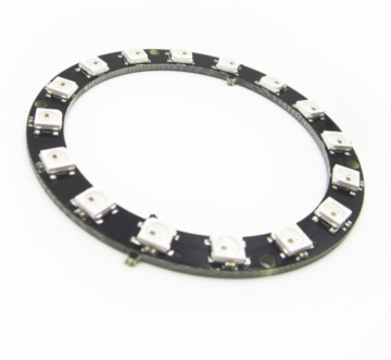 Neopixel 16 Rgb Led Halka Kartı Dahili Sürücülü - Neopixel Ring - 16 X Ws2812 5050 Rgb Led With Inte