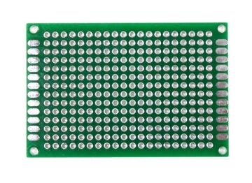 5x7 cm Çift Yüzlü Delikli Bakır Plaket - Çift Taraflı Delikli Pertinaks