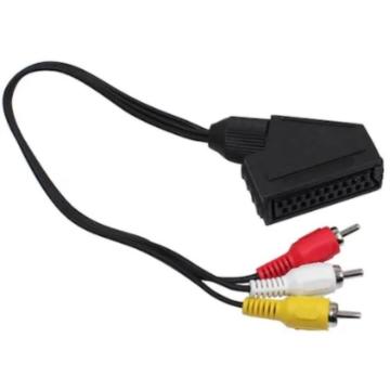 3 RCA To Standart Dişi Scart Kablo - 30cm