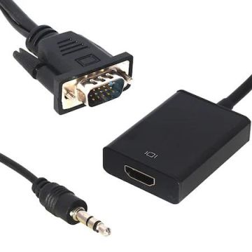 Powermaster PM-18637 VGA Erkek to HDMI Dişi Dönüştürücü Kablo