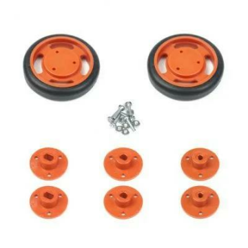 50x11mm Geçmeli Tekerlek Seti Kırmızı