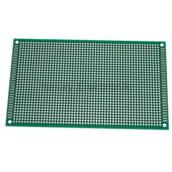 9x15 cm Çift Yüzlü Delikli Bakır Plaket - Çift Taraflı Delikli Pertinaks