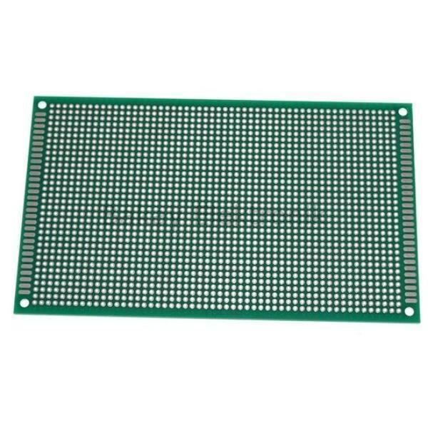 9x15 cm Çift Yüzlü Delikli Bakır Plaket - Çift Taraflı Delikli Pertinaks