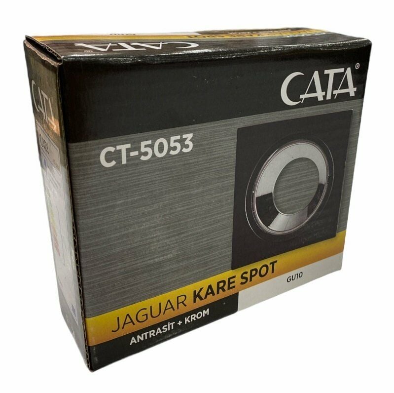 CATA JAGUAR (SİYAH-PLATİN) KARE DEKORATİF BOŞ KASA