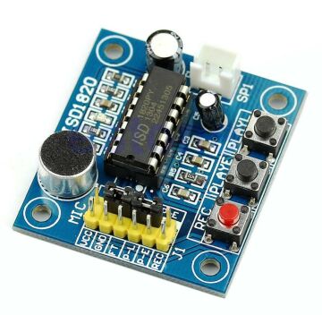 Mini Isd1820 Ses Kayıt Modülü /  Sound Recording Module + Hoparlör Hediyeli