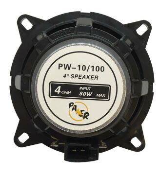 POWERMASTER PW-10/100 4 OHM 80 WATT 10 CM TEKLİ (OTO HOP)