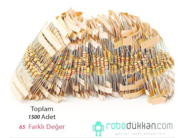 Geniş Kapsamlı Direnç Seti Paketi - 1500 Adet - 65 Farklı Değer