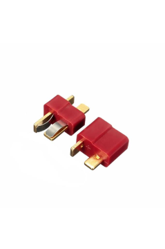 T Plug Batarya Konenktörü Kırmızı (Erkek-Dişi Set)