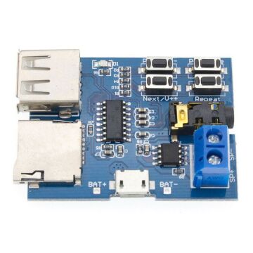 Mp3 Çalar Modül - Sd Kart Ve Usb Bellek Girişli