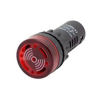 Ledli Buzzer Sinyal Lambası - Kırmızı 220v