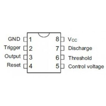 NE555 Dip-8 Zamanlayıcı - Osilatör - Pulse Jeneratör Entegresi