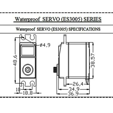Emax ES3005 Servo Motor Orijinal Metal Analog Servo 42gr Su Geçirmez