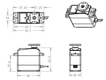 Ds3235 Servo Motor 35kg Yüksek Torklu Dijital Servo Metal Dişli Su Geçirmez