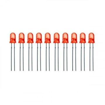 5mm Kırmızı Led Paketi - 10 Adet