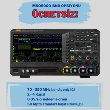 Rigol MSO5354 350MHz 4 Kanallı 8GS/S Lojik Analizörlü Dijital Osiloskop