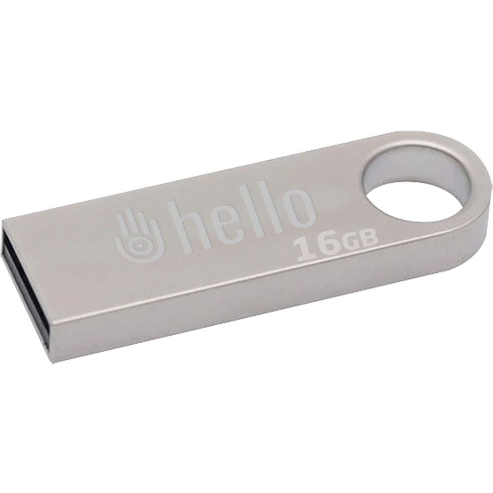 16 GB Usb Flash Bellek Metal Kasa - Hello