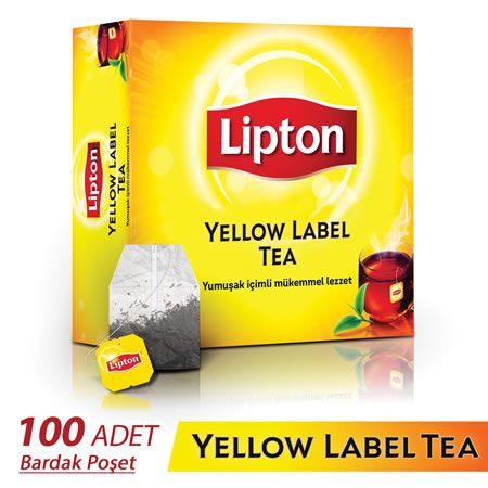 LIPTON YELLOW LABEL ÇAY 100'LÜ BARDAK POŞET 200 GR