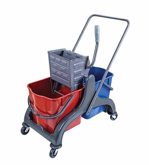Çift Kovalı Metal Presli Plastik Temizlik Arabası - 25x2 Litre - CK770
