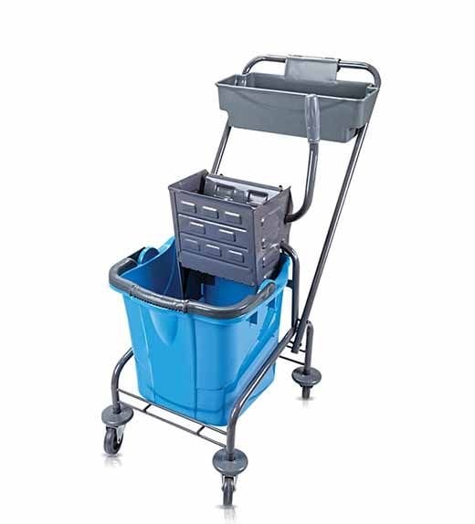 Tek Kovalı Metal Presli Metal Temizlik Arabası - 25 Litre - TK723