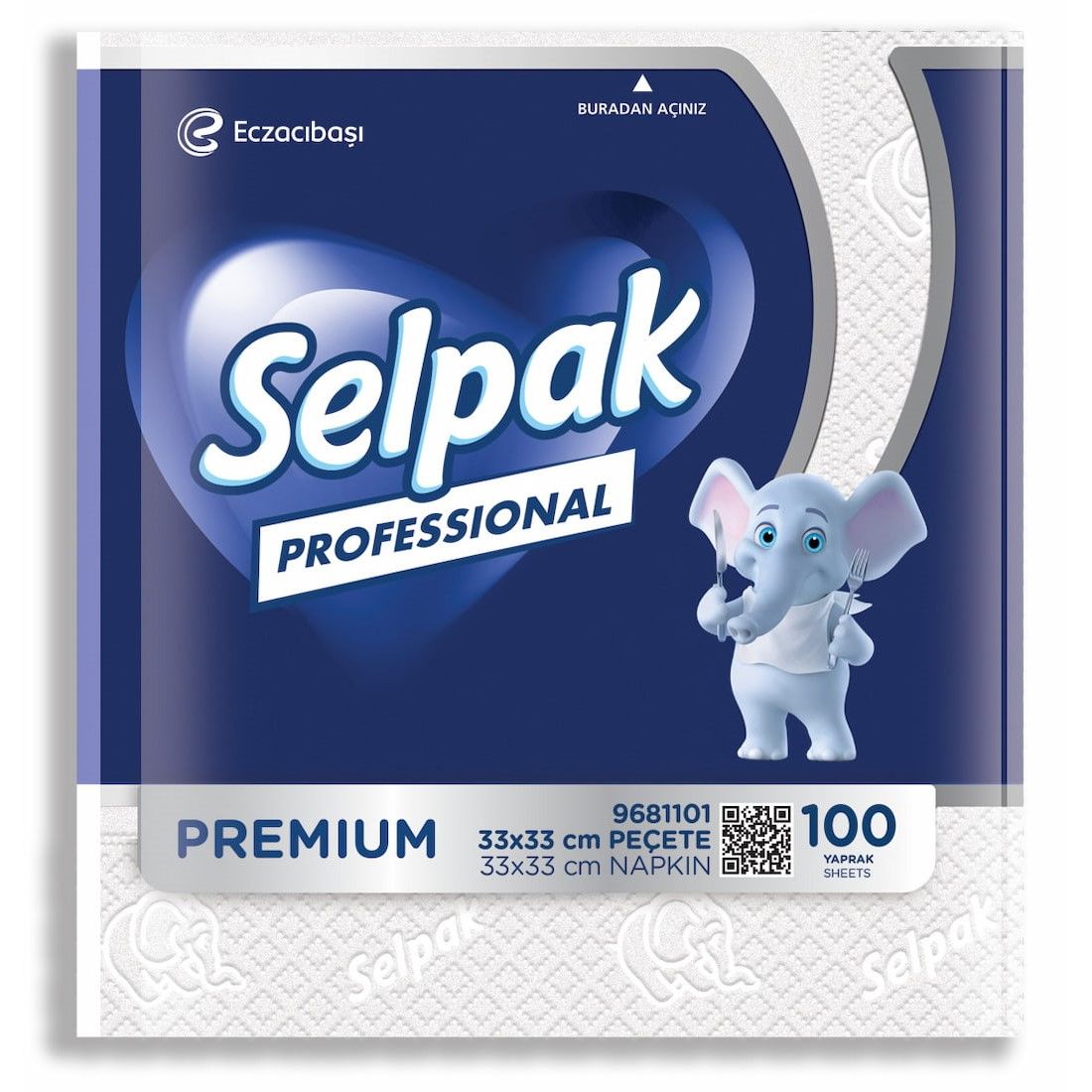 Selpak Professional Premium Peçete 33x33 cm 100'lü 9681101
