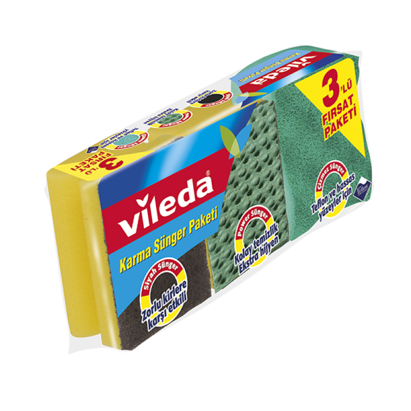 Sünger 3'lü Karma Paket