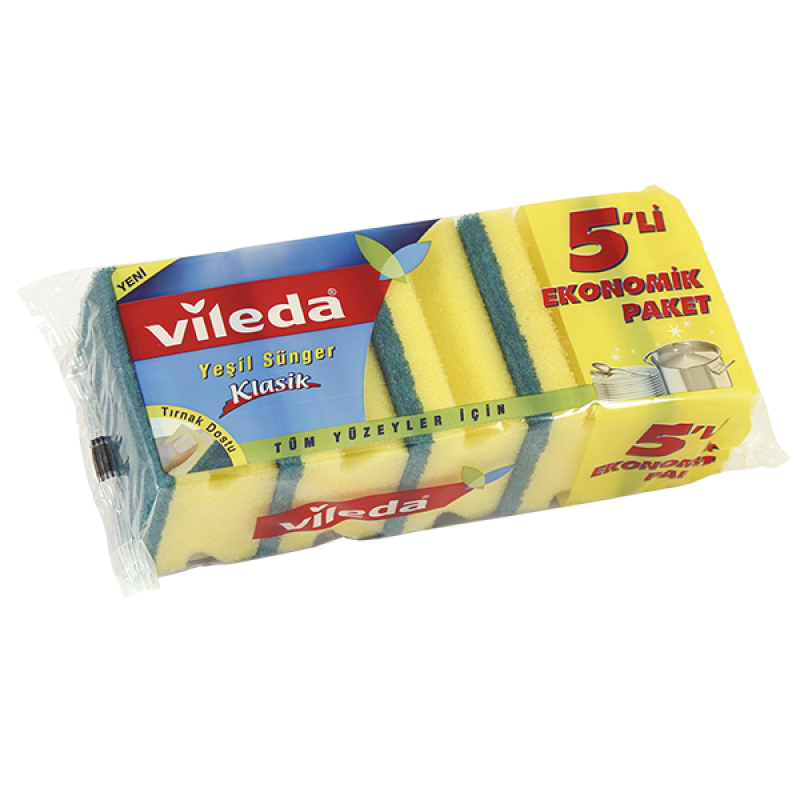 Yeşil Sünger Oluklu 5'li