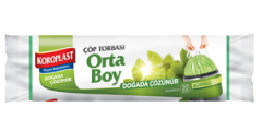 Doğada Çözünür Orta Boy Çöp Torbası