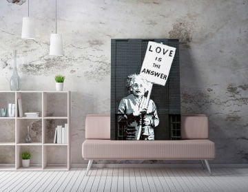 Albert Einstein Love is the Answer | Banksy