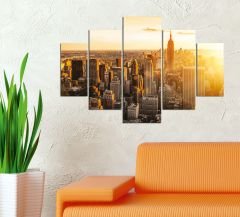 New York Günbatımı MDF Tablo