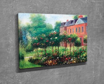 'The Rose Garden at Wargemont' Kanvas Tablo
