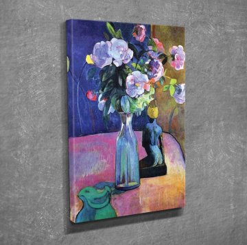 'Vase with Flowers' Paul Gauguin Kanvas Tablo