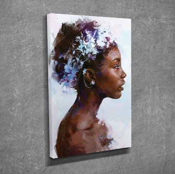 African Woman Kanvas Tablo