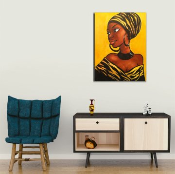 African Woman Kanvas Tablo