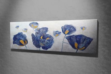 Mavi Çiçekler Kanvas Tablo