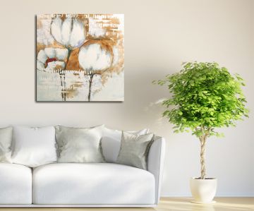 Modern Yağlı Boya Çiçek Kanvas Tablo