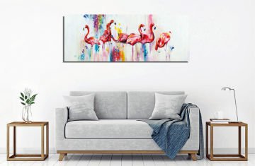 Flamingolar Kanvas Tablo