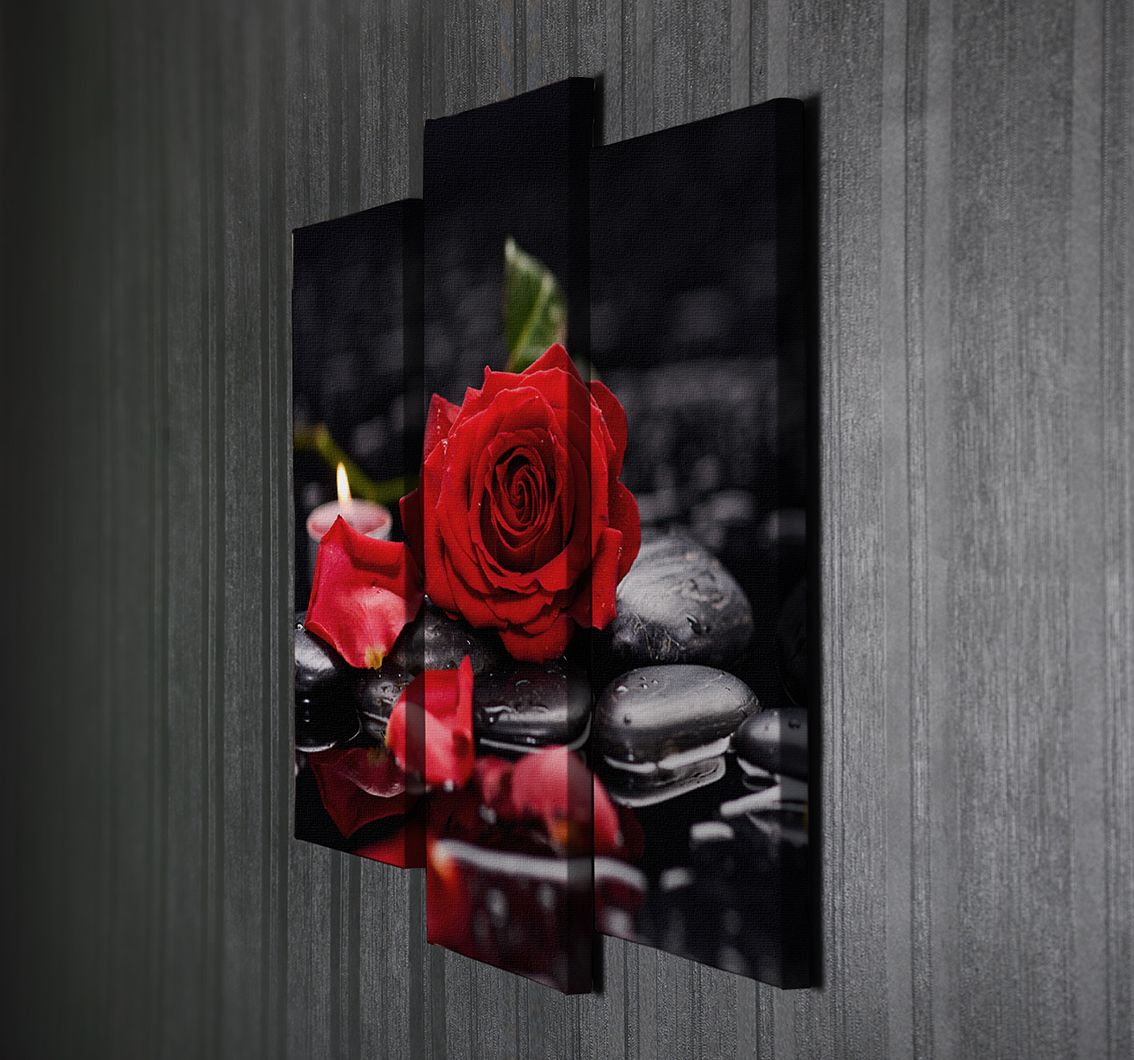 Romantik Kırmızı Gül Kanvas Tablo