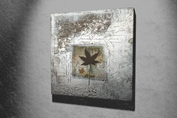 Vintage Leaf Kanvas Tablo