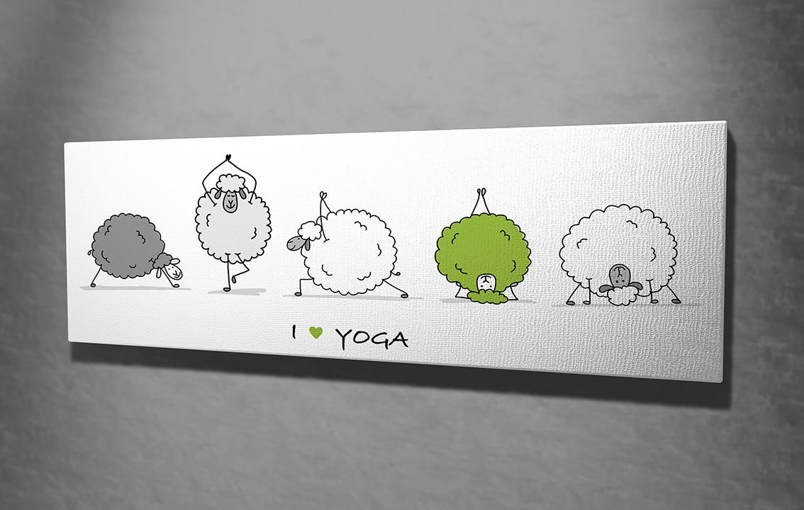 I Love Yoga Kanvas Tablo