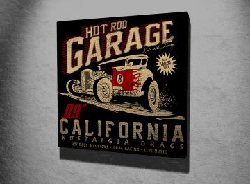 Garage California Kanvas Tablo