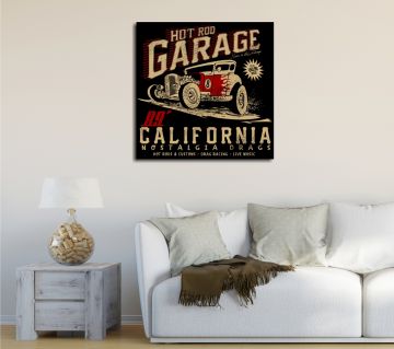 Garage California Kanvas Tablo
