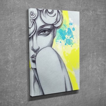 Woman Face Kanvas Tablo
