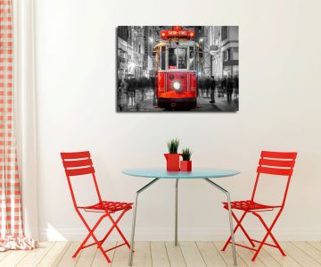Taksim Tramvay Kanvas Tablo