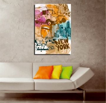 New York Pop Art Kanvas Tablo