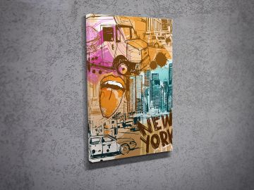New York Pop Art Kanvas Tablo