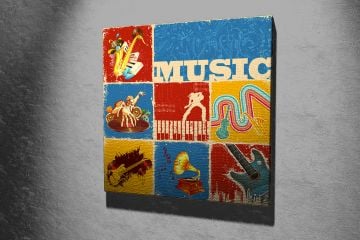 Müzik Kanvas Tablo