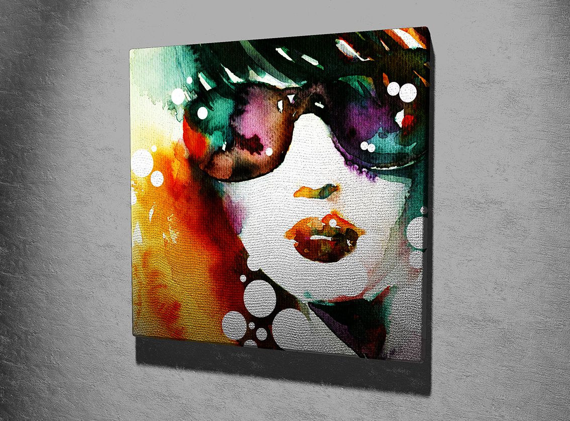 Abstract Girl Kanvas Tablo