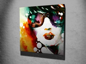 Abstract Girl Kanvas Tablo