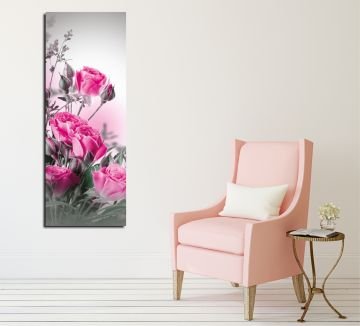 Pembe Güller Kanvas Tablo