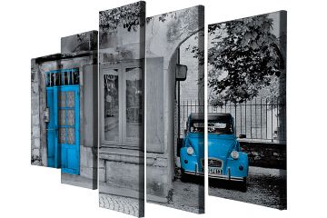 Mavi Araba Kanvas Tablo